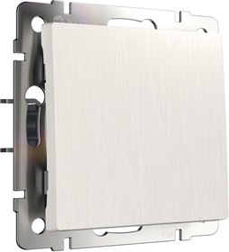 Фото 1/10 W1112013/ Выключатель одноклавишный проходной (перламутровый рифленый)