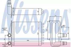 73468, Радиатор отопителя RENAULT: TRAFIC II C БОРТОВОЙ ПЛАТФОРМОЙ/ХОДОВАЯ ЧАСТЬ (EL) 1.9 DCI/1.9 DCI 100 (ELOC)/1.9 DCI 80 (ELOB)/2.0 (ELOA