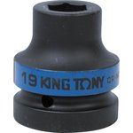 853519M, KING TONY Головка торцевая ударная шестигранная 1", 19 мм