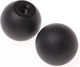 Фото 1/2 Black Ball Clamping Knob, M6, Threaded Hole