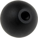 Black Ball Clamping Knob, M12, Threaded Hole