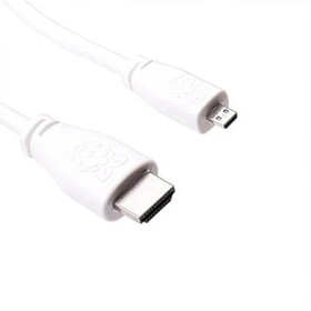 114992024, Raspberry Pi Accessories Raspberry Pi 4 Official micro HDMI to Standard HDMI Male Cable - 1m White