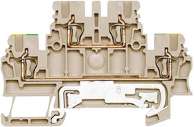 1791120000, Z Series Beige Feed Through Terminal Block, 1.5mm², Double-Level, Clamp Termination
