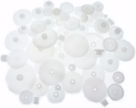 Plastic Gears Cog Wheels (Mix 58 pcs), Набор пластиковых шестеренок для РЭА и робототехники