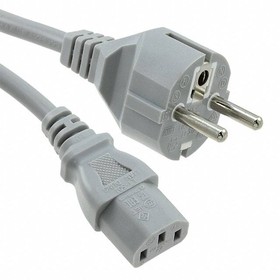 364018-06, AC Power Cords 10A C13 (1.8M) EUROPE GRAY