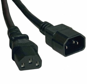 P004-002, AC Power Cords 18AWG SJT 100-250V 10A PWR EXT 2'