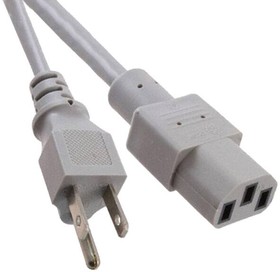312007-06, AC Power Cords 18AWG 10A 2M NORTH AMER GRAY C13