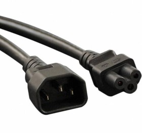 P014-06N, AC Power Cords 3 X 18AWG 2.5A 6" C14 TO C5 ADAPTER