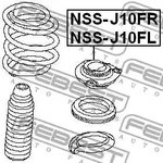 Верхняя опора переднего амортизатора L NISSAN Qashqai 06- /X-Trail (T31) 07-  ...