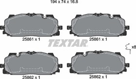 Колодки передние AUDI A4/A5/S5/A8/Q5/Q7 2016-  VW Toureg 2018-  TEXTAR 2586101