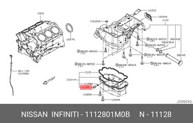 Фото 1/2 1112801M0B, Пробка масляного поддона NISSAN MURANO (Z52), PATHFINDER (R52)