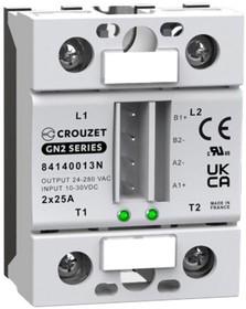 84140800N, SOLID STATE RELAY, 25A, 24-280VAC, PANEL
