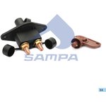 024.174, Выключатель массы MAN DAF SCANIA VOLVO с ключом (ключ пластиковый) (контакты вдоль) SAMPA