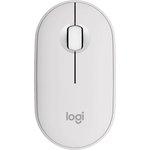 910-007013, Logitech Wireless Mouse Pebble 2 M350S TONAL WHITE, Мышь