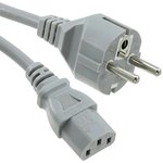 364019-06, AC Power Cords 10A C13 (3M) EUROPE GRAY