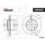K001254, Диск тормозной Hyundai Solaris 10-, II 17-; Kia Rio 11- ...