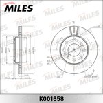 K001658, Диск тормозной Honda Jazz 02- передний D=231мм Miles