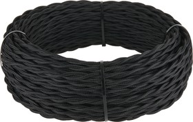 W6452508/ Ретро кабель витой 2х1,5 (черный)