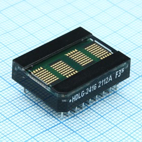 Фото 1/5 HDLG-2416, Четырехсимвольный светодиодный индикатор (5х7 точек), высота символа 5мм, зеленый
