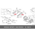 Втулка стабилизатора переднего NISSAN 54613-9X502