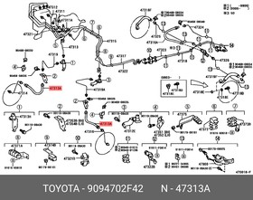 9094702F42, ШЛАНГ ТОPМОЗНОЙ PЕЗИНОВЫЙ