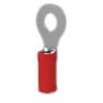 320571, PIDG Insulated Ring Terminal, M6 Stud Size, 0.26mm² to 1.65mm² Wire Size, Red