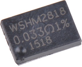 Фото 1/2 WSHM2818R0330FEB, Токочувствительный резистор SMD, 0.033 Ом, Серия WSHM2818, 2818 [7146 Метрический], 7 Вт, ± 1%