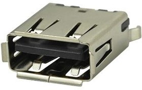 Фото 1/2 UJ2-AV-4-TH, USB Connectors USB 2.0 type A jack 4 pin Vertical TH