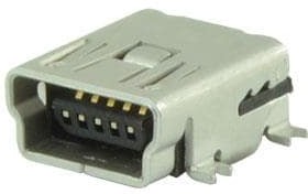 UJ2-MBH-2-SMT-TR, USB Connectors USB 2.0 mini B jack 5 pin Horizontal SMT