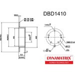 DBD1410, Диск тормозной MITSUBISHI ECLIPSE II 94-99, LANCER 03- ...