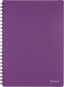 Фото 1/2 Бизнес-тетрадь Комус А5 100л, кл., обл.пластик, спираль,фиолет Classic