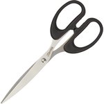 Ножницы КОМУС 190 мм с пластик. эллиптическими ручками, цвет черный