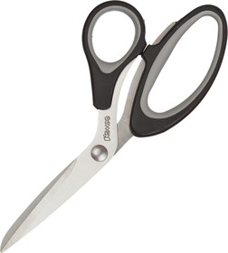 Фото 1/4 Ножницы КОМУС 203 мм с пластик. эллиптическими ручками, цвет черный