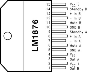 LM1876T Аудиоусилитель