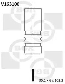 Фото 1/2 V163100, Впускной клапан