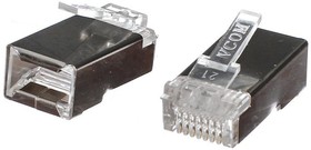 Фото 1/9 Коннекторы RJ45 8P8C для FTP кабеля 5 кат. экранированные, 100шт, VNA2230-1/100 VNA2230-1/100