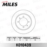 K010439, Диск тормозной Mitsubishi Carisma 95-03 R14; Volvo S40/V40 95-03 задний ...