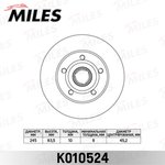 K010524, Диск тормозной Audi A4 1.6-2.8 95-01 задний D=245 мм Miles