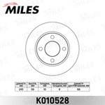 Диск тормозной MILES K010528 AUDI 80/90 86-96/100 82-90 задний D=245мм.