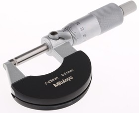 Фото 1/3 102-217, 102-217 External Micrometer, Range 0 mm 25 mm, With UKAS Calibration