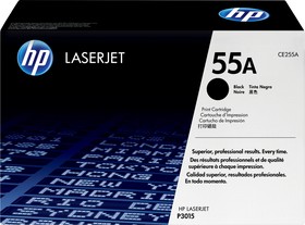 Фото 1/10 Картридж лазерный HP 55A CE255A черный (6000стр.) для HP LJ P3015