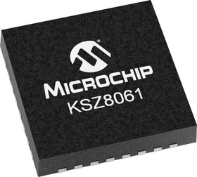 KSZ8061MNXI, Линейный приемопередатчик, Ethernet,MII,RMII, 3,3ВDC, VQFN32