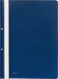 Фото 1/2 Скоросшиватель пластиковый Комус А4 с перфорацией синий 1820