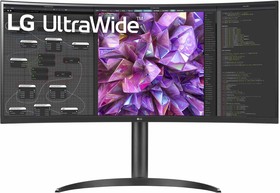 Фото 1/7 Монитор LG 34" UltraWide 34WQ75C-B черный IPS LED 21:9 HDMI M/M матовая HAS 300cd 178гр/178гр 3440x1440 60Hz FreeSync DP USB 8.6кг