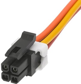 0451320403, Cable Assembly UL 1007 0.3m 20AWG Wire to Board to Wire to Board 4 to 4 POS F-F Crimp-Crimp Micro-Fit TPA Bag