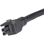 245132-0210, Rectangular Cable Assemblies MICROFIT 2CKT CBL AY DR OVERMOLDED 1M BLK