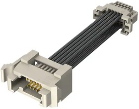 T1PD-05-28-GF-06.0-A-T3, Rectangular Cable Assemblies 1.00 mm Micro Mate Double Row Panel Mount Discrete Wire Cable Assembly, Terminal