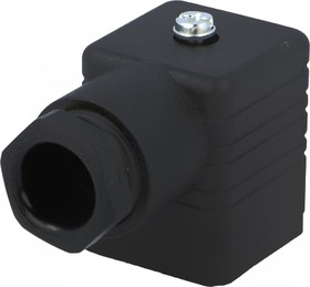 GDM 3011 BLACK, Разъем соленоидный, угловой, вилка, 16 А, 250 В, формат ...