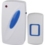 Звонок дверной ЭРА C93 беспроводной от сети белый с синим 6 мелодий Б0018972