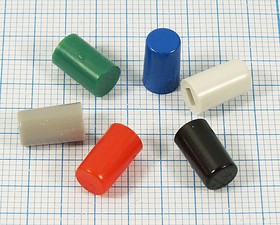 Колпачок-толкатель тактовых кнопок 2x3 мм, d6x9.5 мм, пластик, зеленый; №1084 G колпачок-толкатель 3x 2 \d6x9,5\пл\зел\\
